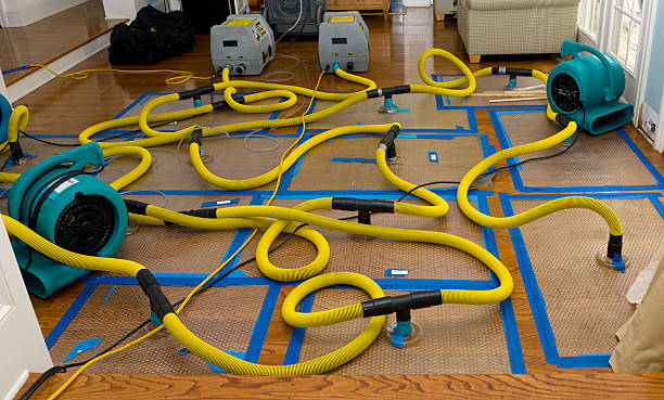 Professional Water Damage Restoration technician working in Fairfax, IA